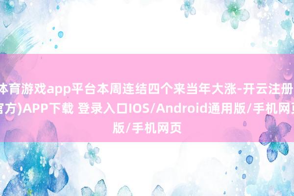 体育游戏app平台本周连结四个来当年大涨-开云注册(官方)APP下载 登录入口IOS/Android通用版/手机网页