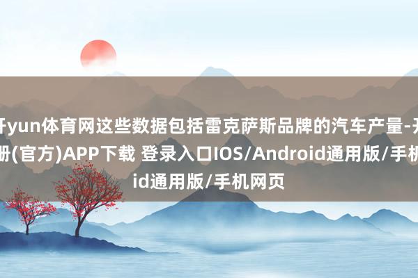 开yun体育网这些数据包括雷克萨斯品牌的汽车产量-开云注册(官方)APP下载 登录入口IOS/Android通用版/手机网页