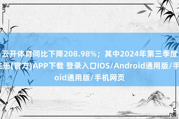 云开体育同比下降208.98%；其中2024年第三季度-开云注册(官方)APP下载 登录入口IOS/Android通用版/手机网页