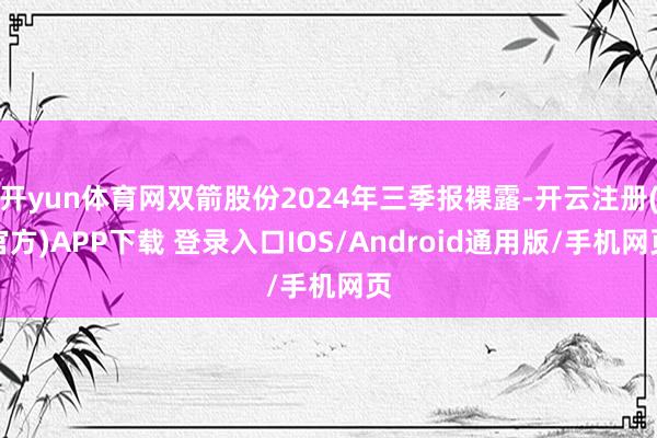 开yun体育网双箭股份2024年三季报裸露-开云注册(官方)APP下载 登录入口IOS/Android通用版/手机网页