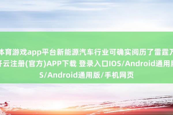 体育游戏app平台新能源汽车行业可确实阅历了雷霆万钧的变化-开云注册(官方)APP下载 登录入口IOS/Android通用版/手机网页