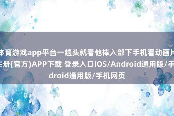 体育游戏app平台一趟头就看他捧入部下手机看动画片-开云注册(官方)APP下载 登录入口IOS/Android通用版/手机网页