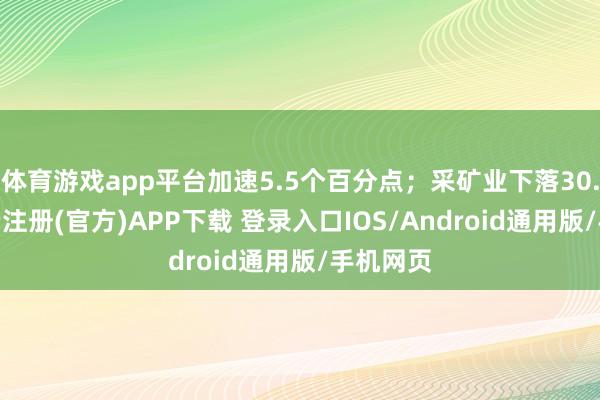 体育游戏app平台加速5.5个百分点；采矿业下落30.6%-开云注册(官方)APP下载 登录入口IOS/Android通用版/手机网页