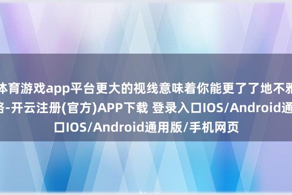 体育游戏app平台更大的视线意味着你能更了了地不雅察狱警观测道路-开云注册(官方)APP下载 登录入口IOS/Android通用版/手机网页