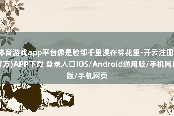 体育游戏app平台像是脸部千里浸在棉花里-开云注册(官方)APP下载 登录入口IOS/Android通用版/手机网页