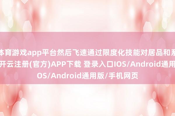 体育游戏app平台然后飞速通过限度化技能对居品和系统进行压制-开云注册(官方)APP下载 登录入口IOS/Android通用版/手机网页