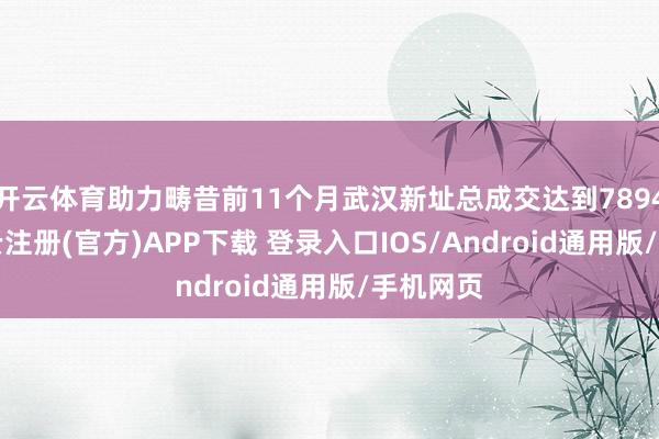 开云体育助力畴昔前11个月武汉新址总成交达到78949套-开云注册(官方)APP下载 登录入口IOS/Android通用版/手机网页