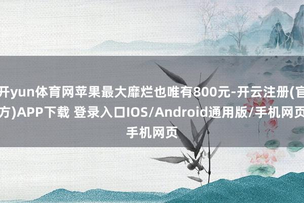 开yun体育网苹果最大靡烂也唯有800元-开云注册(官方)APP下载 登录入口IOS/Android通用版/手机网页