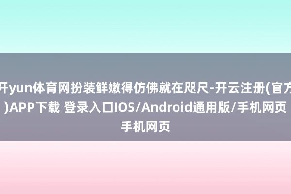 开yun体育网扮装鲜嫩得仿佛就在咫尺-开云注册(官方)APP下载 登录入口IOS/Android通用版/手机网页